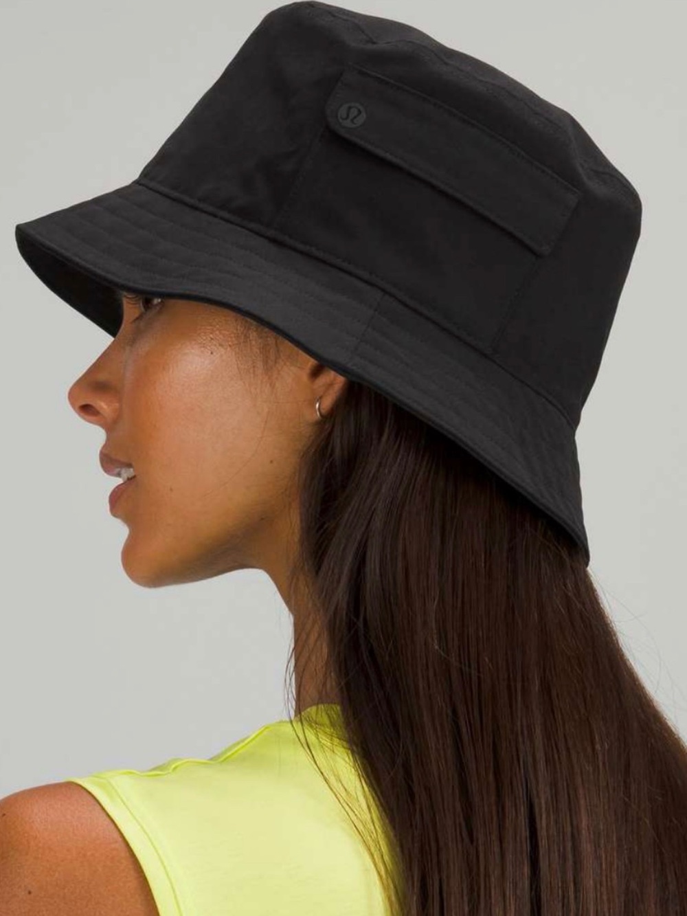 lululemon athletica on my level Black Bucket Hat with pocket S/M